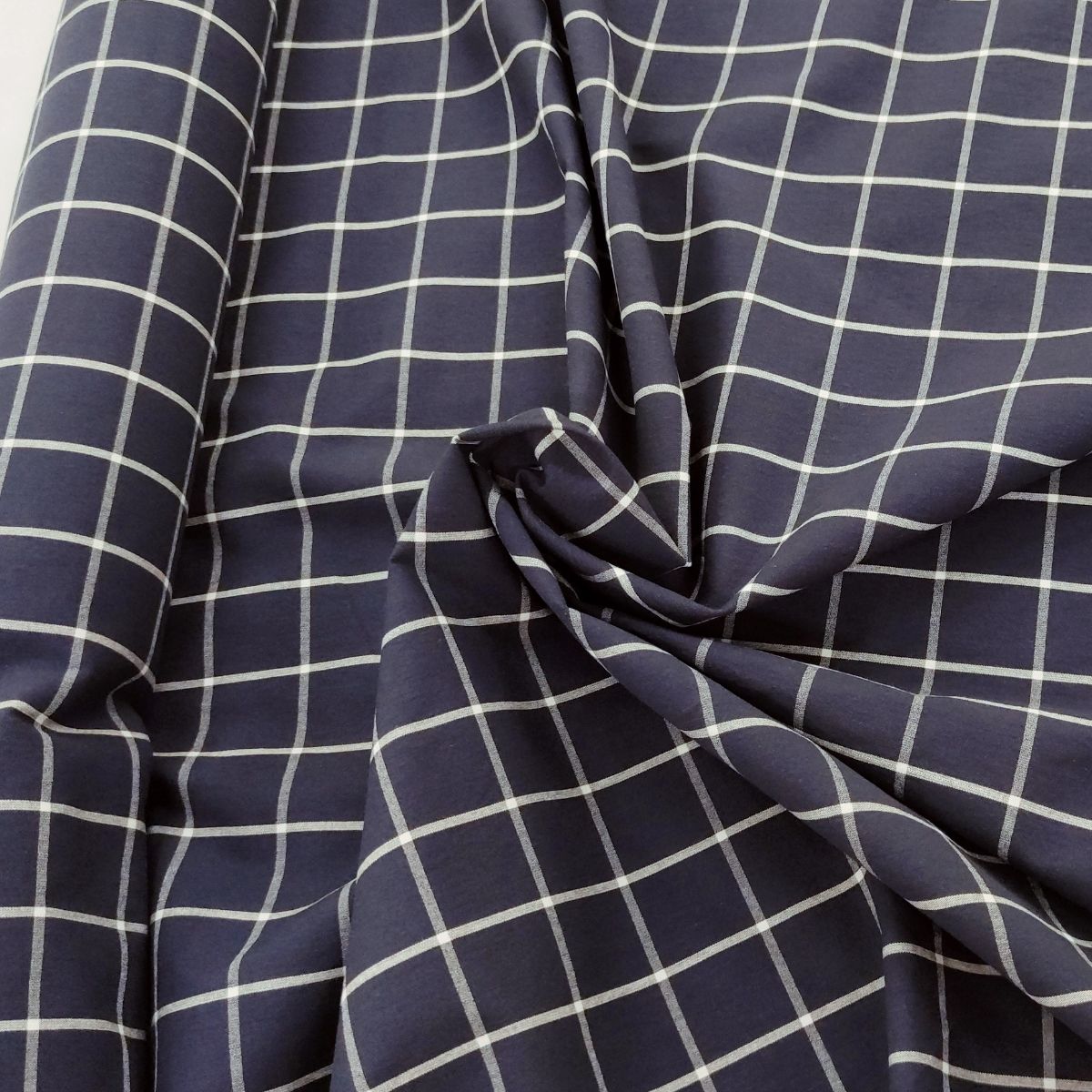 Carreaux Marine 150x140cm - tissu au mètre - Strasbourg Alsace - Autour du Tissu