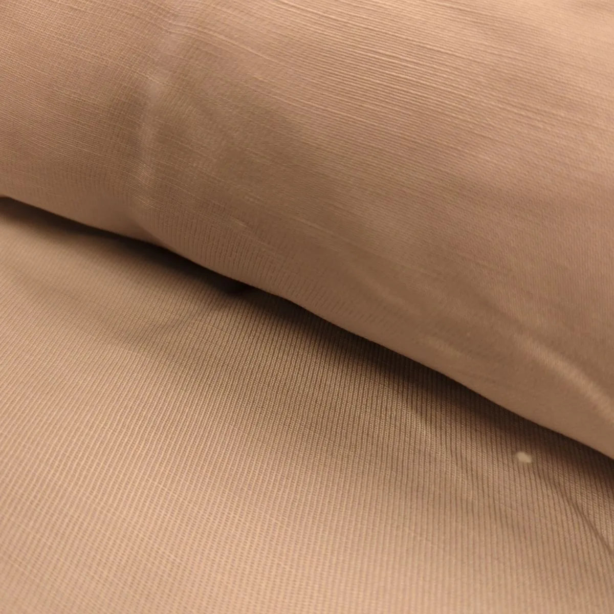 Vue rapprochée — Toile Sergé Coton Lin Beige Rosé - Coupon 200x153c | Autour du Tissu Strasbourg