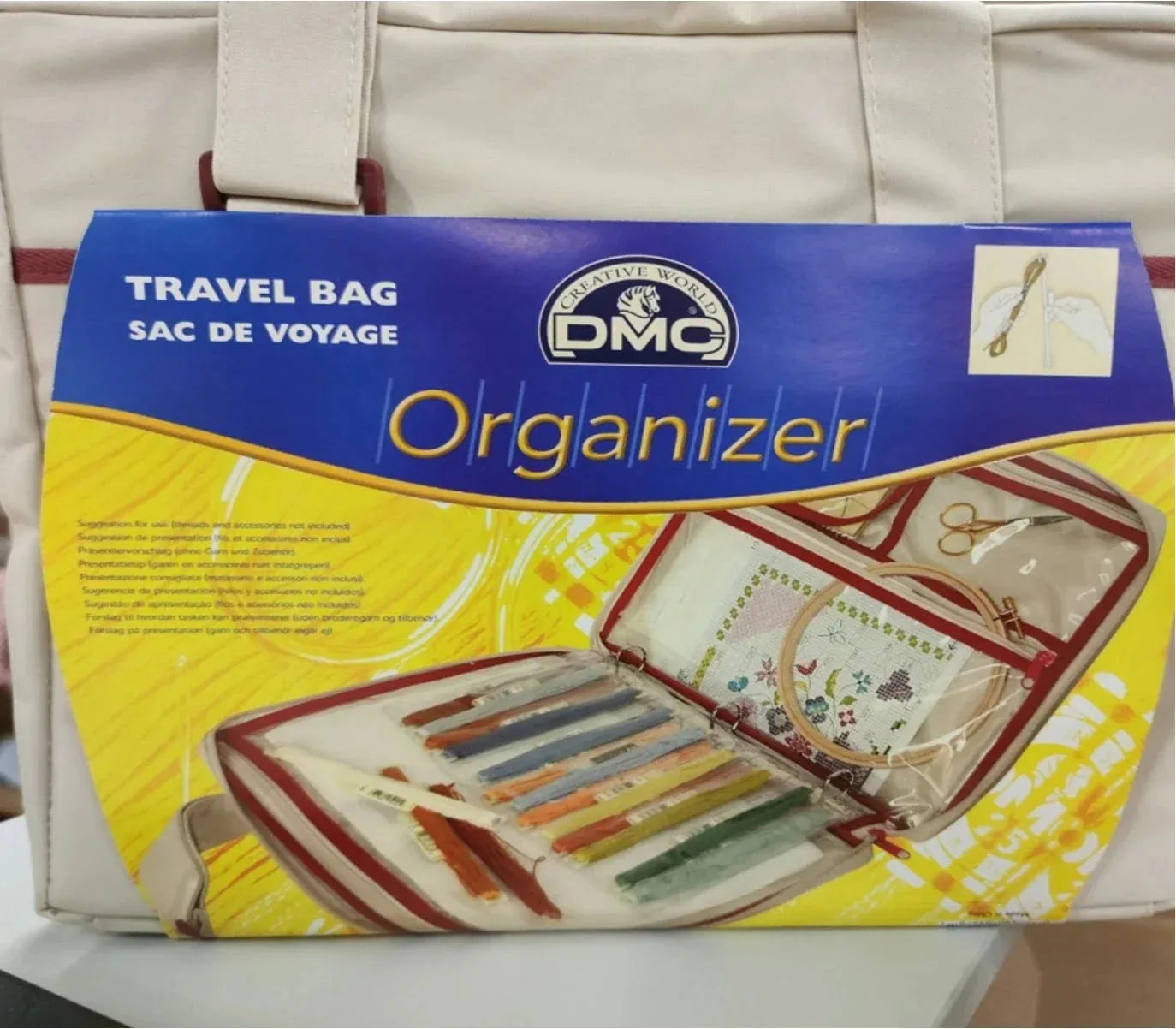 Sac Couture Broderie DMC Organizer - Autour du Tissu