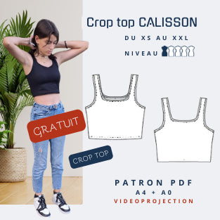 "CALISSON - Top Femme - Tailles du XS au XXL - tissu au mètre - Strasbourg Alsace - Autour du Tissu"