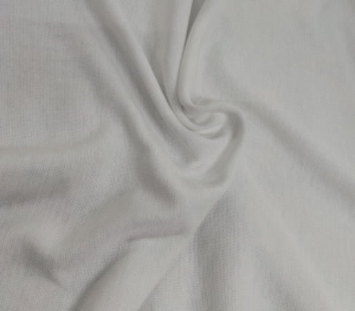 Maille blanc bébé 100x158cm lainage fin premium-Tissu-Autour du Tissu