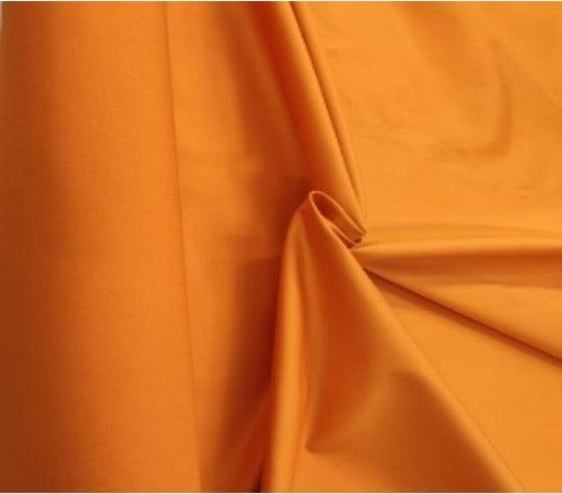 Satin Coton orange stretch Mandarine 200x140cm - Autour du Tissu