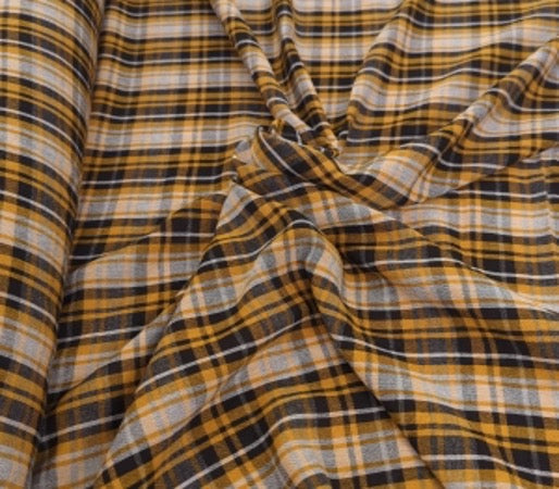 Lainage léger Carreaux jaune et noir - tissu lainage - Strasbourg Alsace - Autour du Tissu