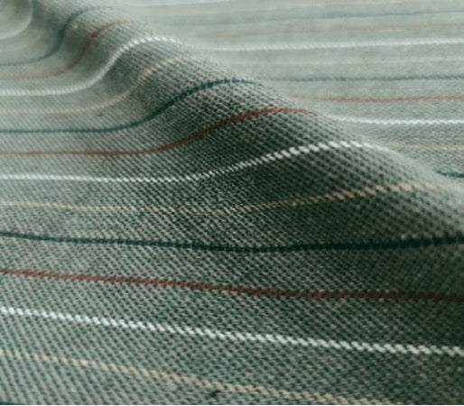 Toile rayée verte pour Coussins, Sac 150x143cm - Autour du Tissu