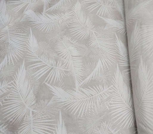 Ameublement Imprimé Feuille Blanche 300x143cm - tissu au mètre - Strasbourg Alsace - Autour du Tissu