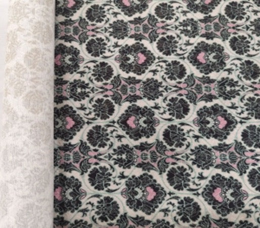 Jacquard Vintage Ameublement 260x142cm black - tissu jacquard - Strasbourg Alsace - Autour du Tissu