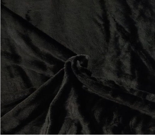 Fourrure Noire Qualité Premium Ultra Douce 300x165cm - tissu au mètre - Strasbourg Alsace - Autour du Tissu