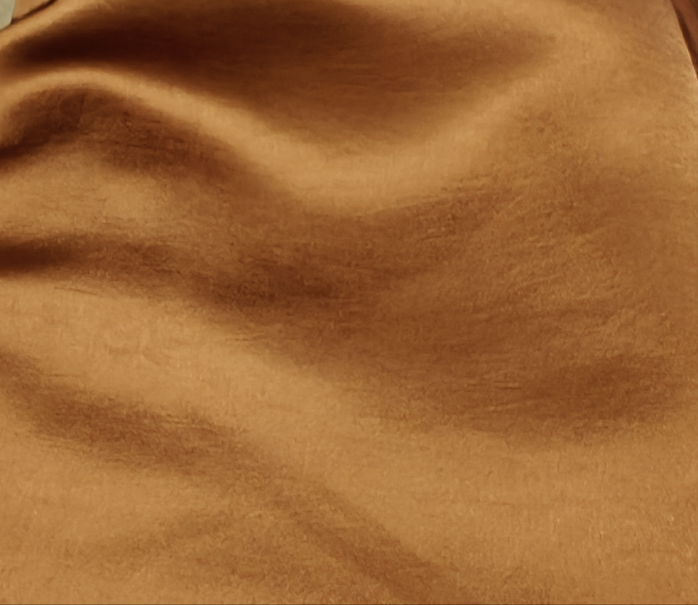 Satin Marron Doré Brillant Robe Soirée 100x140cm-Tissu-Autour du Tissu