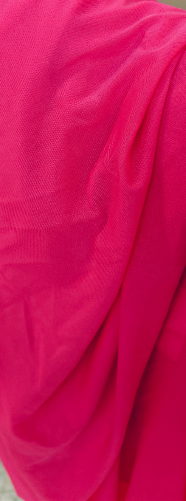 Détail jersey rose - Doublure jersey fin stretch Rose Barbie
