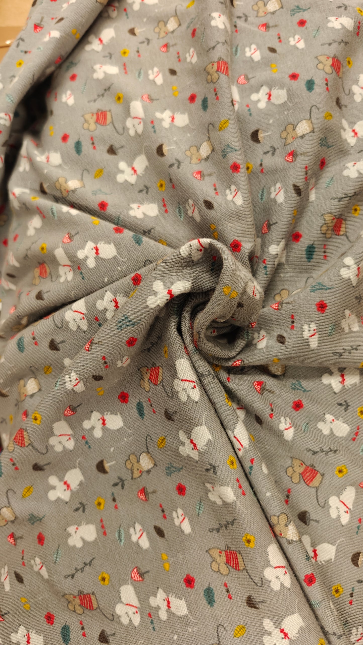 Détail jersey  - Jersey enfant oekotex imprimé Souris