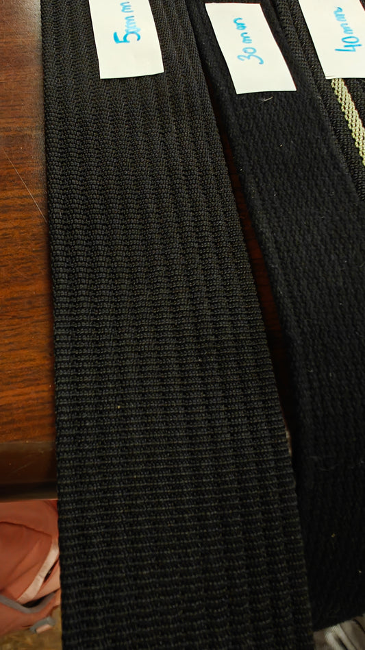 Sangle 50mm Noir Renforcée-Mercerie-Autour du Tissu