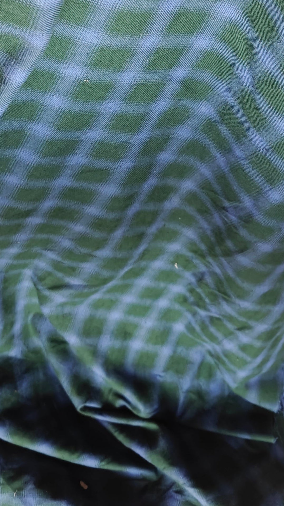 Lainage Carreaux Vintage Style Tartan Bleu Vert au mètre
