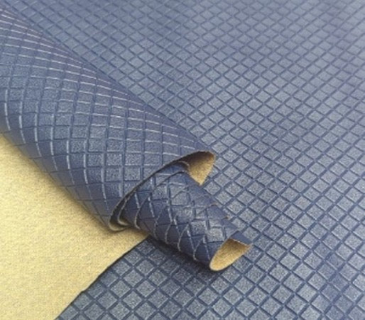 simili bleu marine petits carreaux 136x50cm - autour du tissu