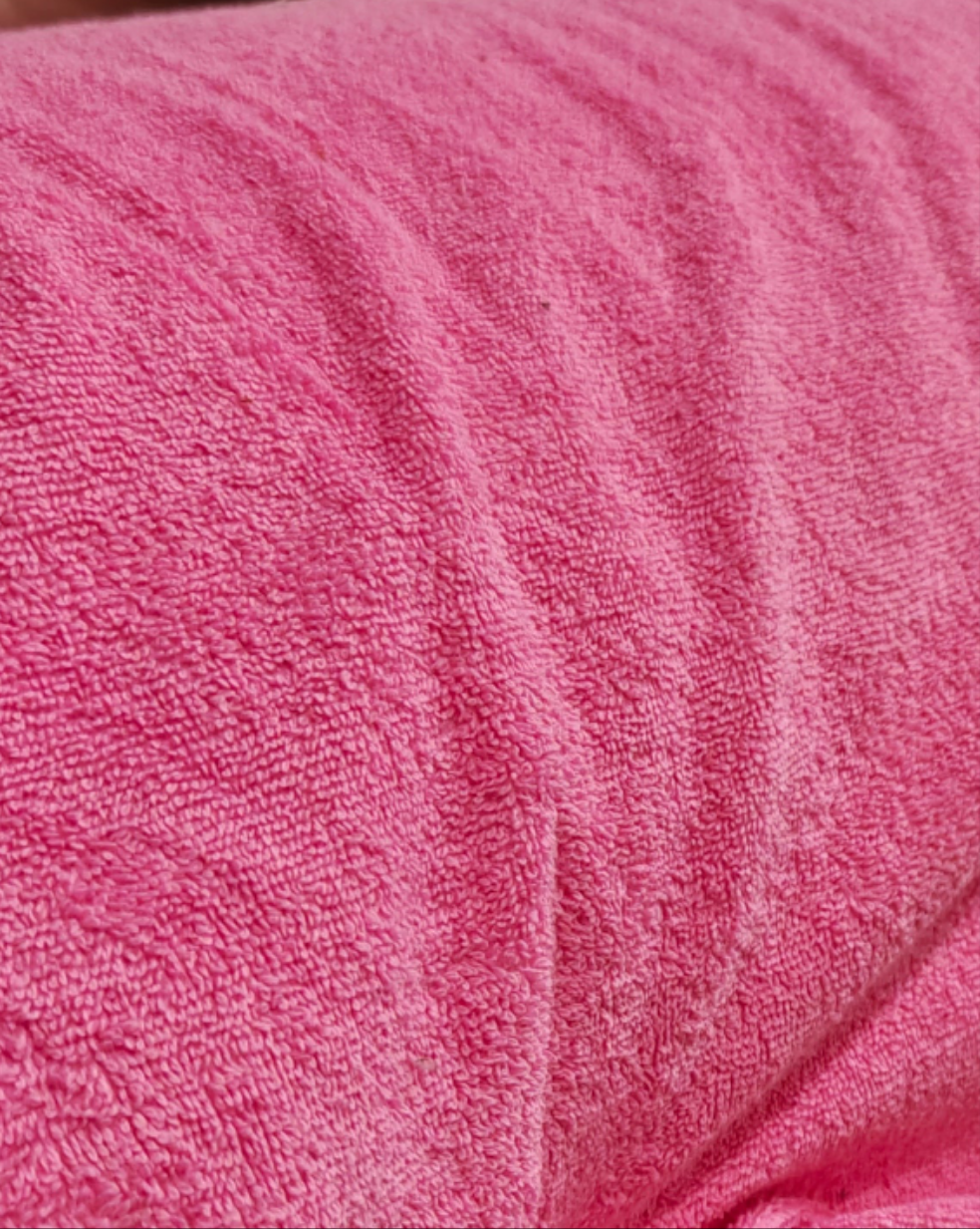 Éponge bouclette 100% coton rose 150cm — Tissu récupéré Strasbourg | Autour du Tissu