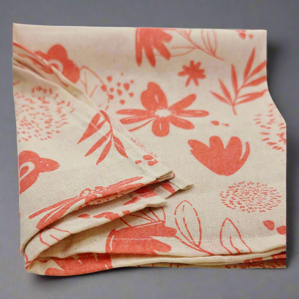 Lot Carrés 4 Coton Bio Imprimés-idée cadeaux-Autour du Tissu