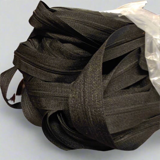 Fermeture éclair Zip au mètre 4mm Noir - fermeture éclair couture - Strasbourg Alsace - Autour du Tissu