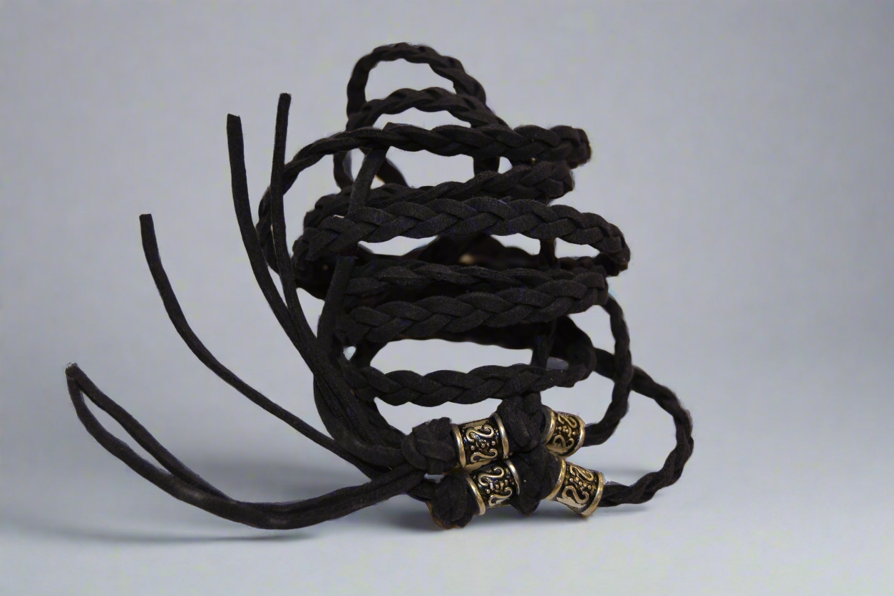 Ceinture cordon tresse lacette Marine - lacets - Strasbourg Alsace - Autour du Tissu