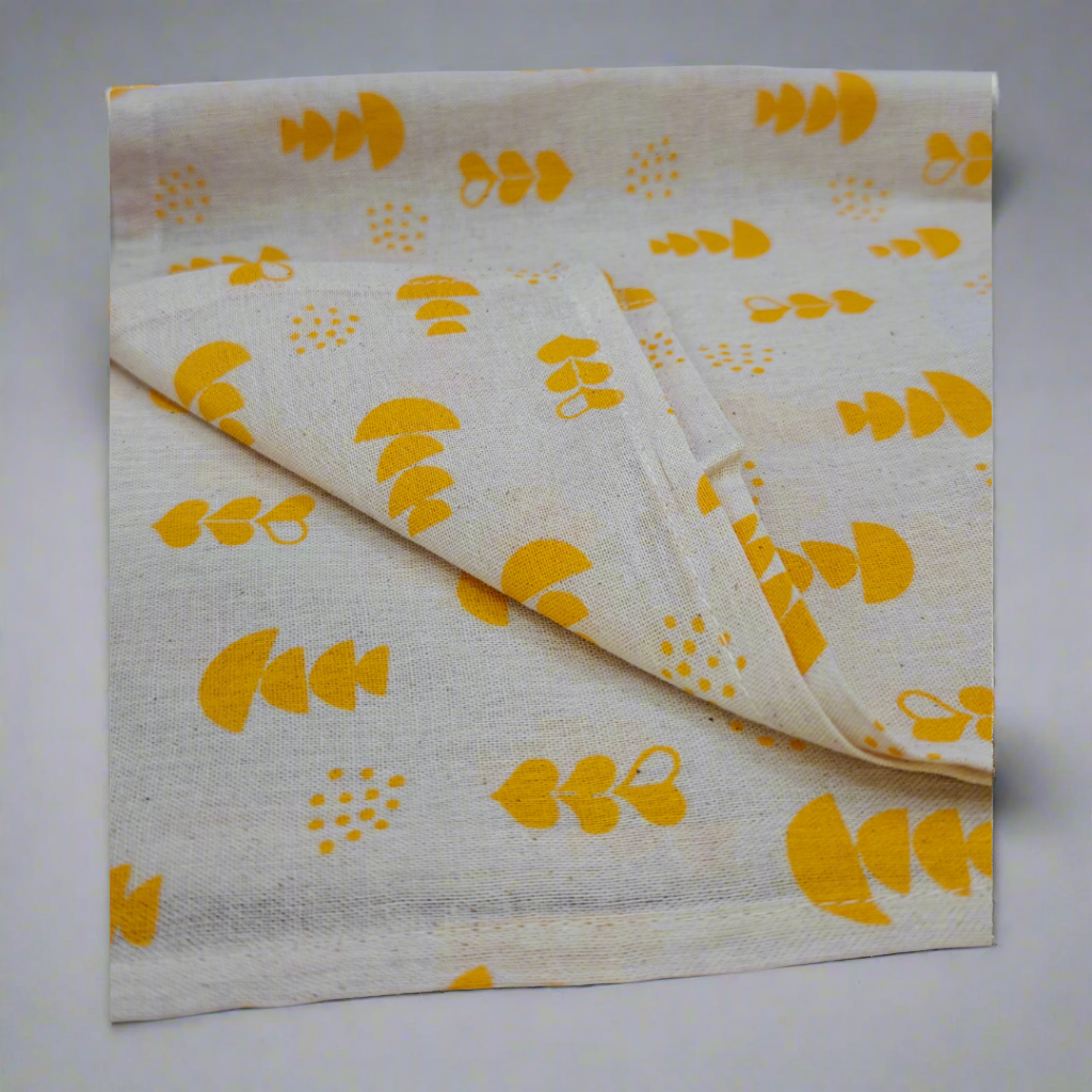 Lot Carrés 4 Coton Bio Imprimés-idée cadeaux-Autour du Tissu