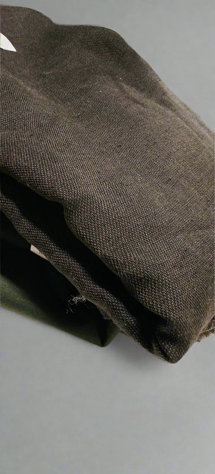 Toile Coton et lin chocolat 300x155 cm - Autour du Tissu