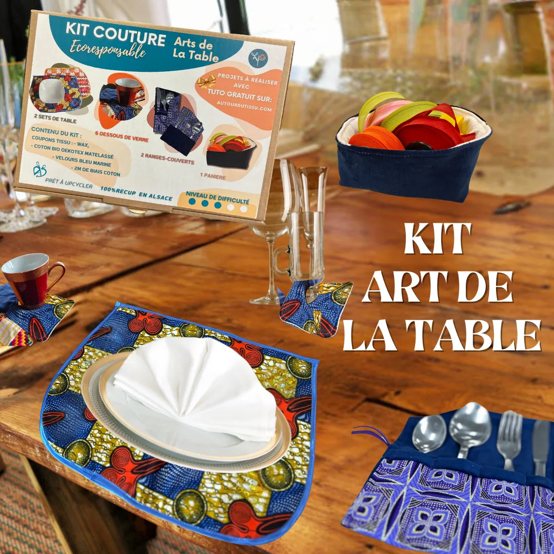 kit arts de la table ! le kit : refais ta déco avec 2 sets de table, 2 range-couverts et bien + ! - kit couture - strasbou...