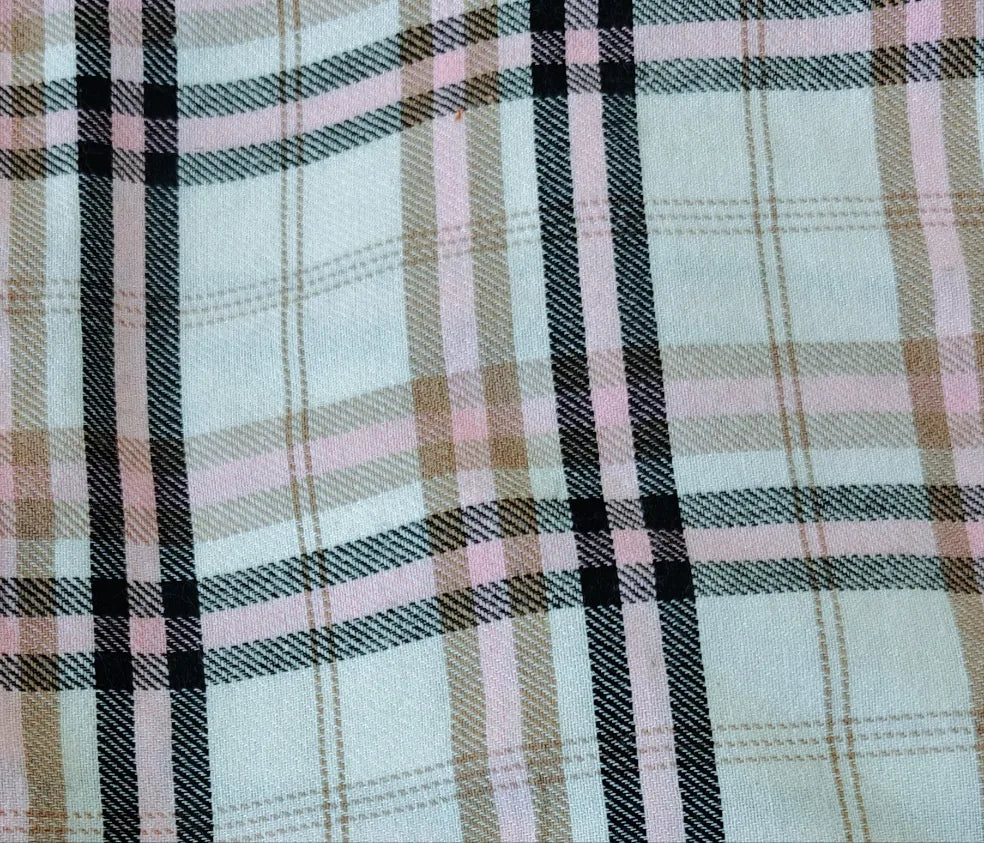 tissu vintage à carreaux rose 200x140cm - autour du tissu