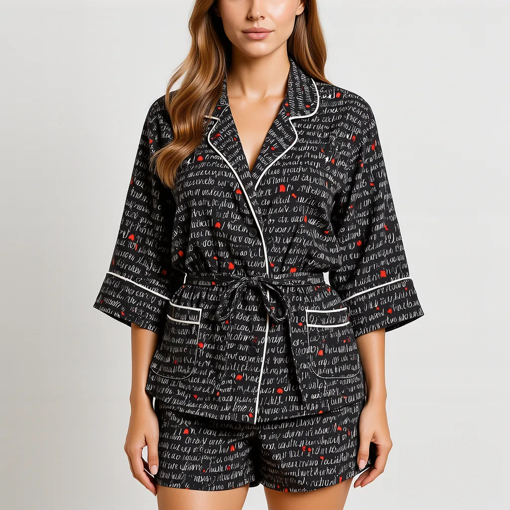 zoom motif — tissu messages amour saint-valentin -au mètre x 15 | autour du tissu strasbourg