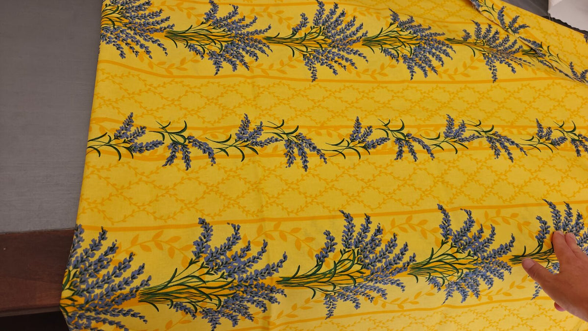 Coton Jaune Soleil Lavande Provencale - vue 3