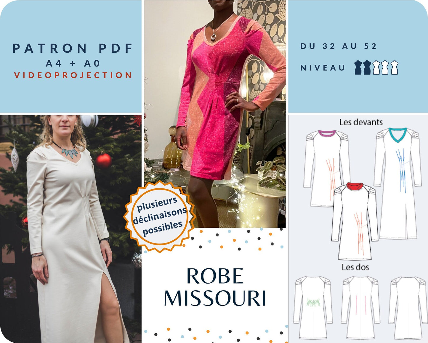 MISSOURI - Robe - Tailles du 32 au 52-patron-Autour du Tissu