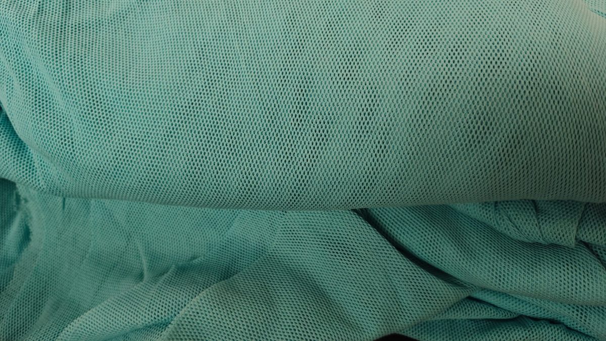 Resille turquoise tissu recupere Alsace