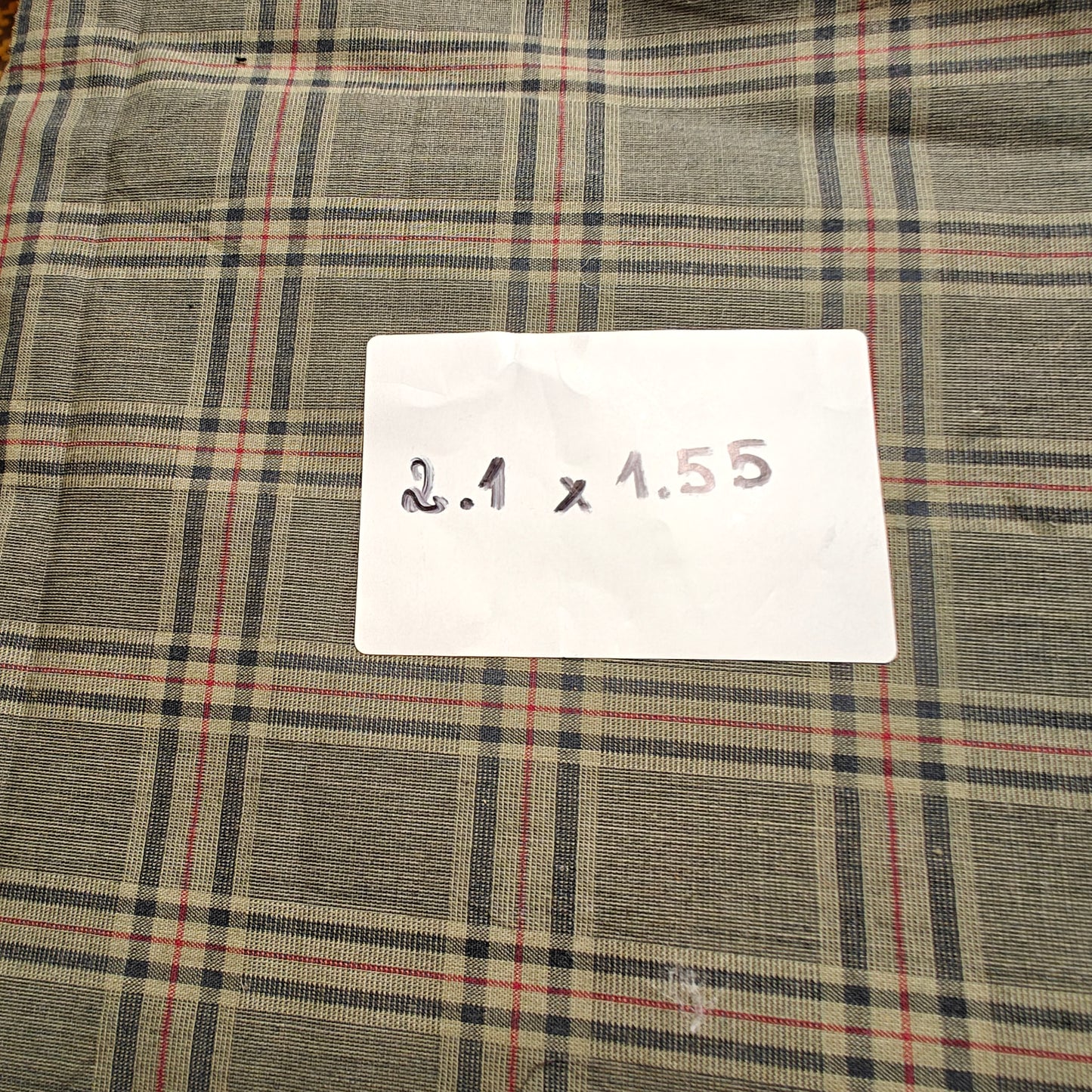 Vintage Carreaux Gris 210x155cm-Tissu-Autour du Tissu