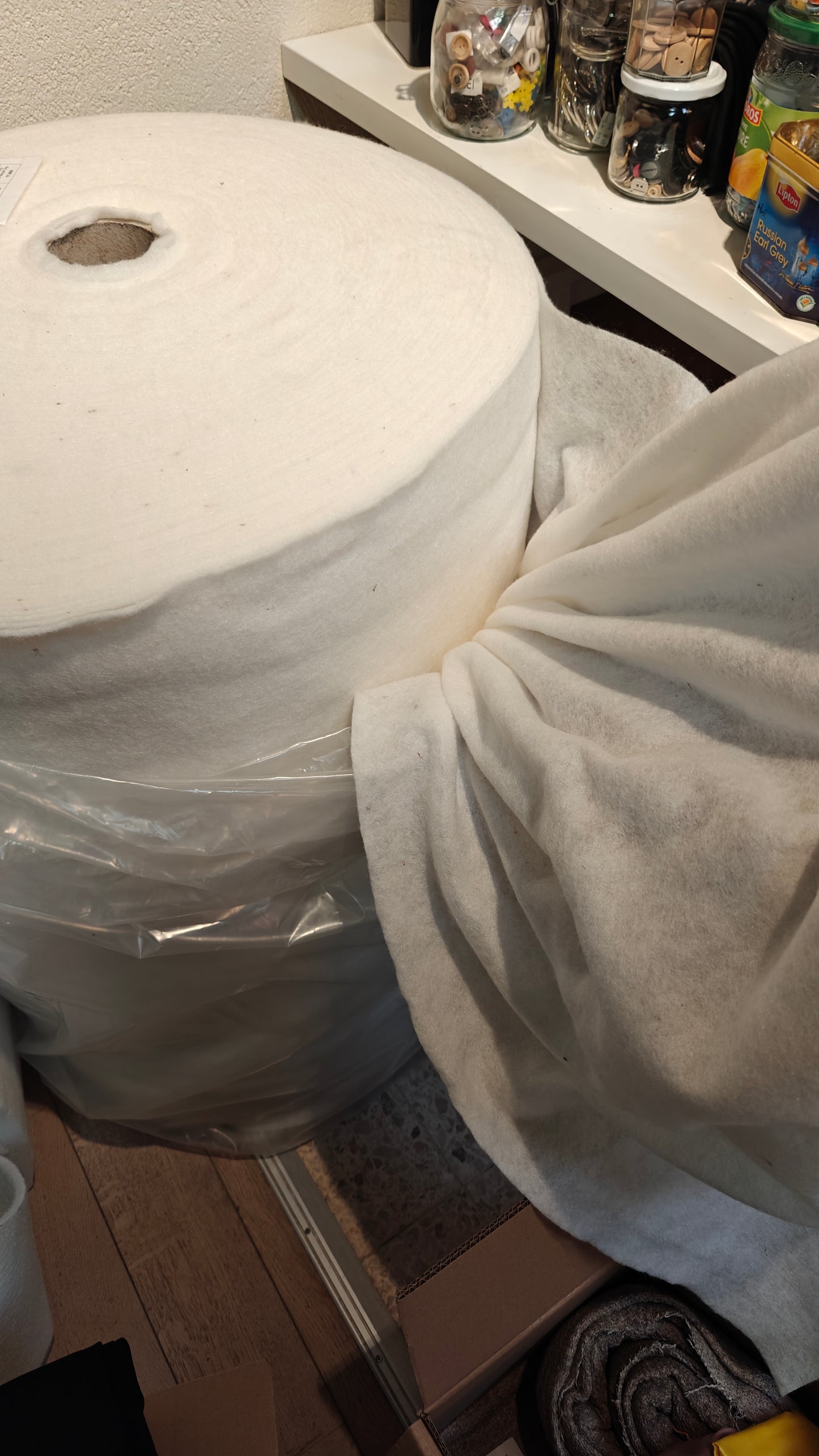 OUATINE FINE CHAUDE au mètre PP/Laine-Tissu-Autour du Tissu