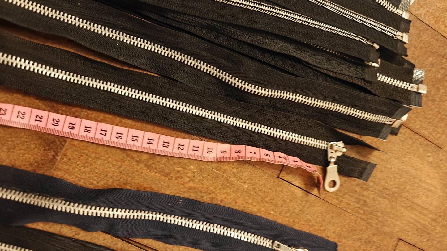 FERMETURE ÉCLAIR SÉPARABLE MÉTALLIQUE 25 À 70 CM - PLUSIEURS COULEURS | GILET, CARDIGAN, VESTE ENFANT, BLOUSON