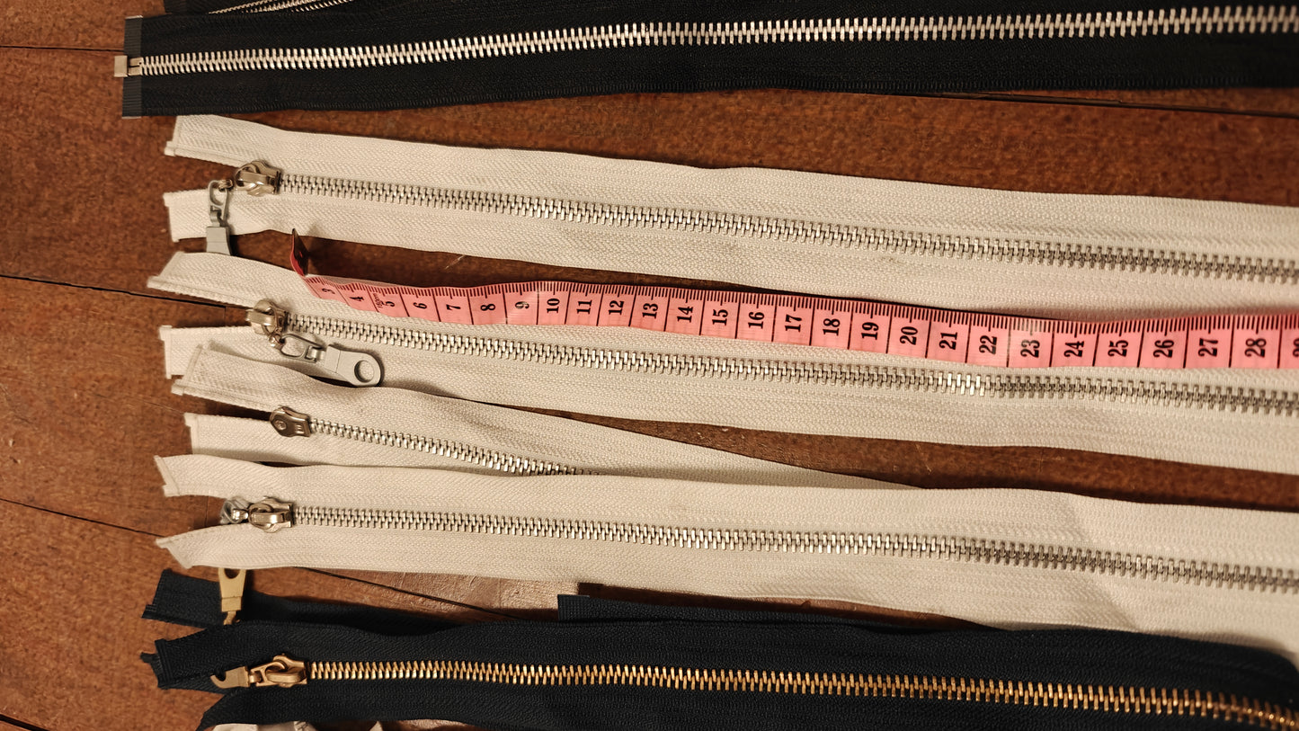 FERMETURE ÉCLAIR SÉPARABLE MÉTALLIQUE 25 À 70 CM - PLUSIEURS COULEURS | GILET, CARDIGAN, VESTE ENFANT, BLOUSON