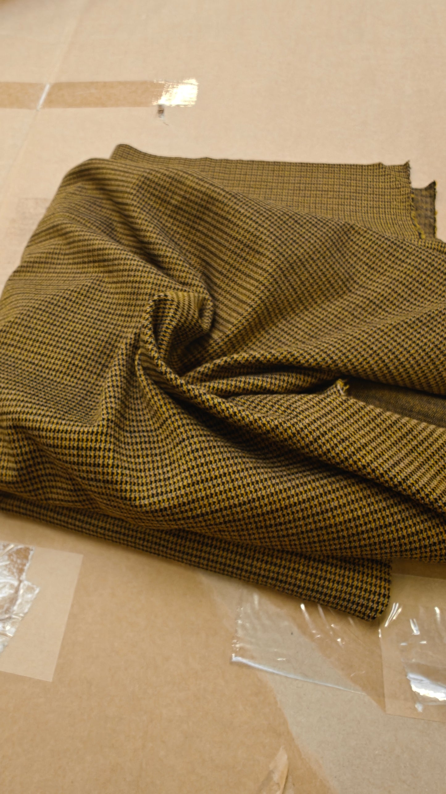 Détail jersey marron - Jersey Vintage Pied-de-Poule Marron 200x