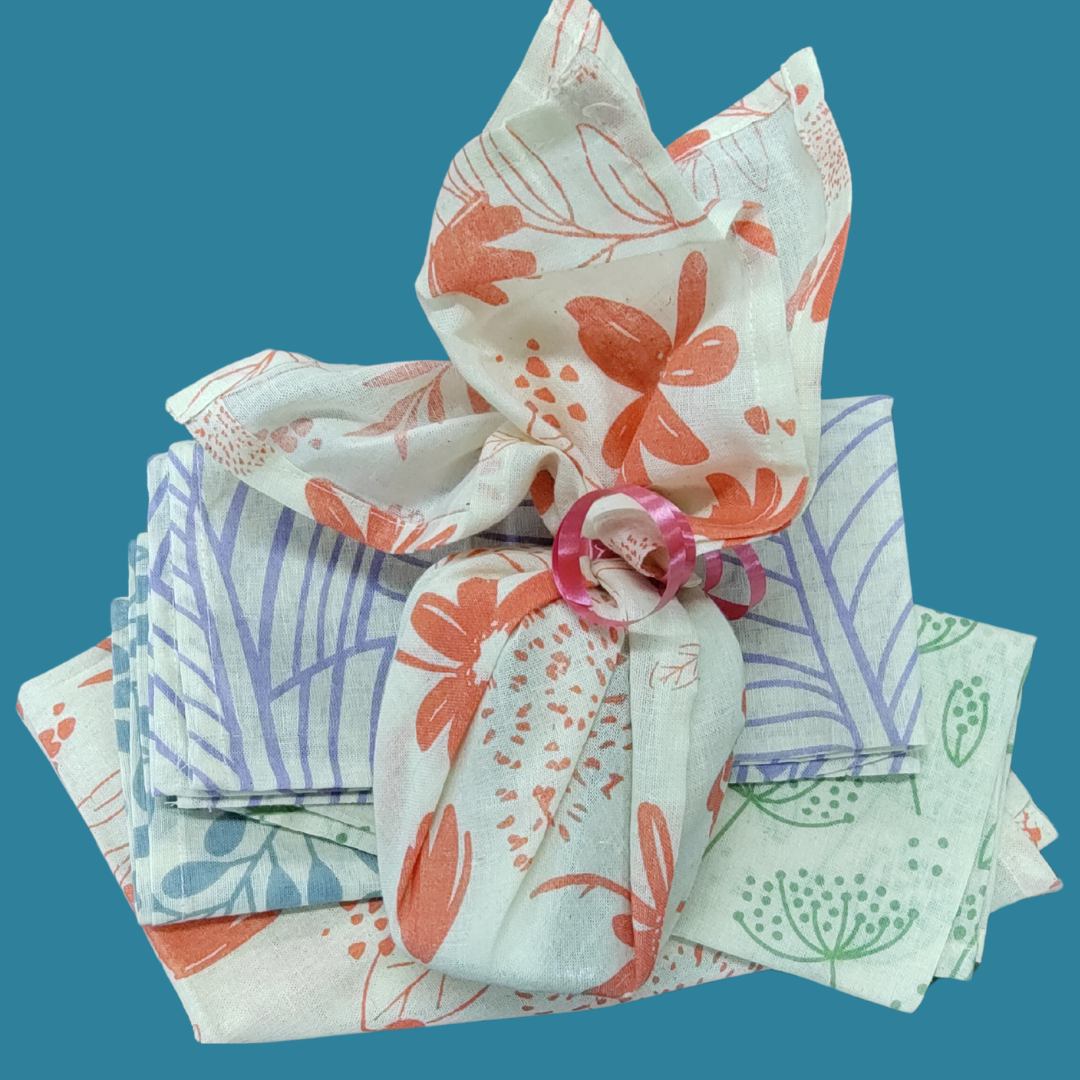 Détail coton  - Furoshiki Coton Bio 41x41cm