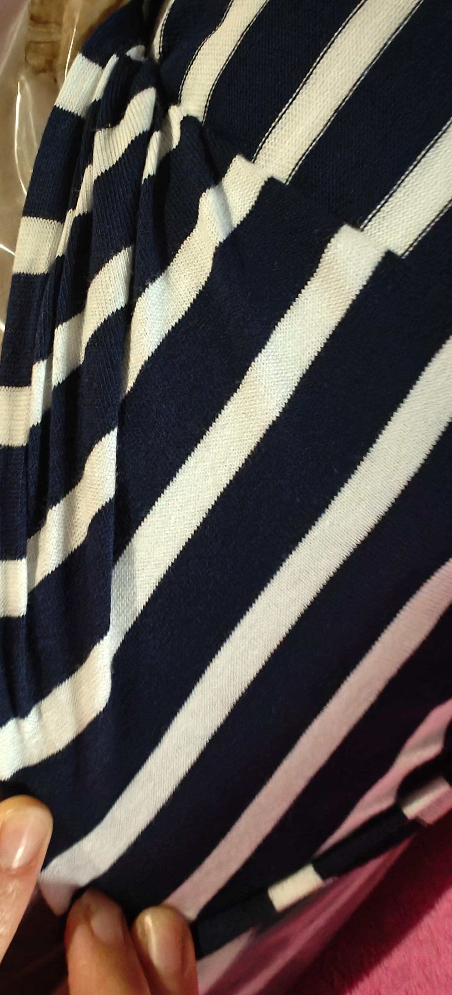 Détail jersey - Jersey Marinière Coton au mètre