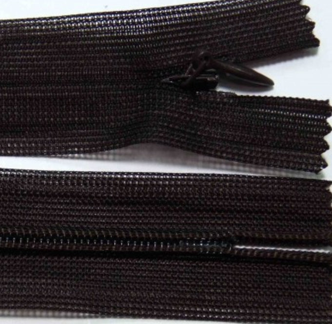 Fermeture éclair Zip invisible 22cm Noir - fermeture éclair couture - Strasbourg Alsace - Autour du Tissu