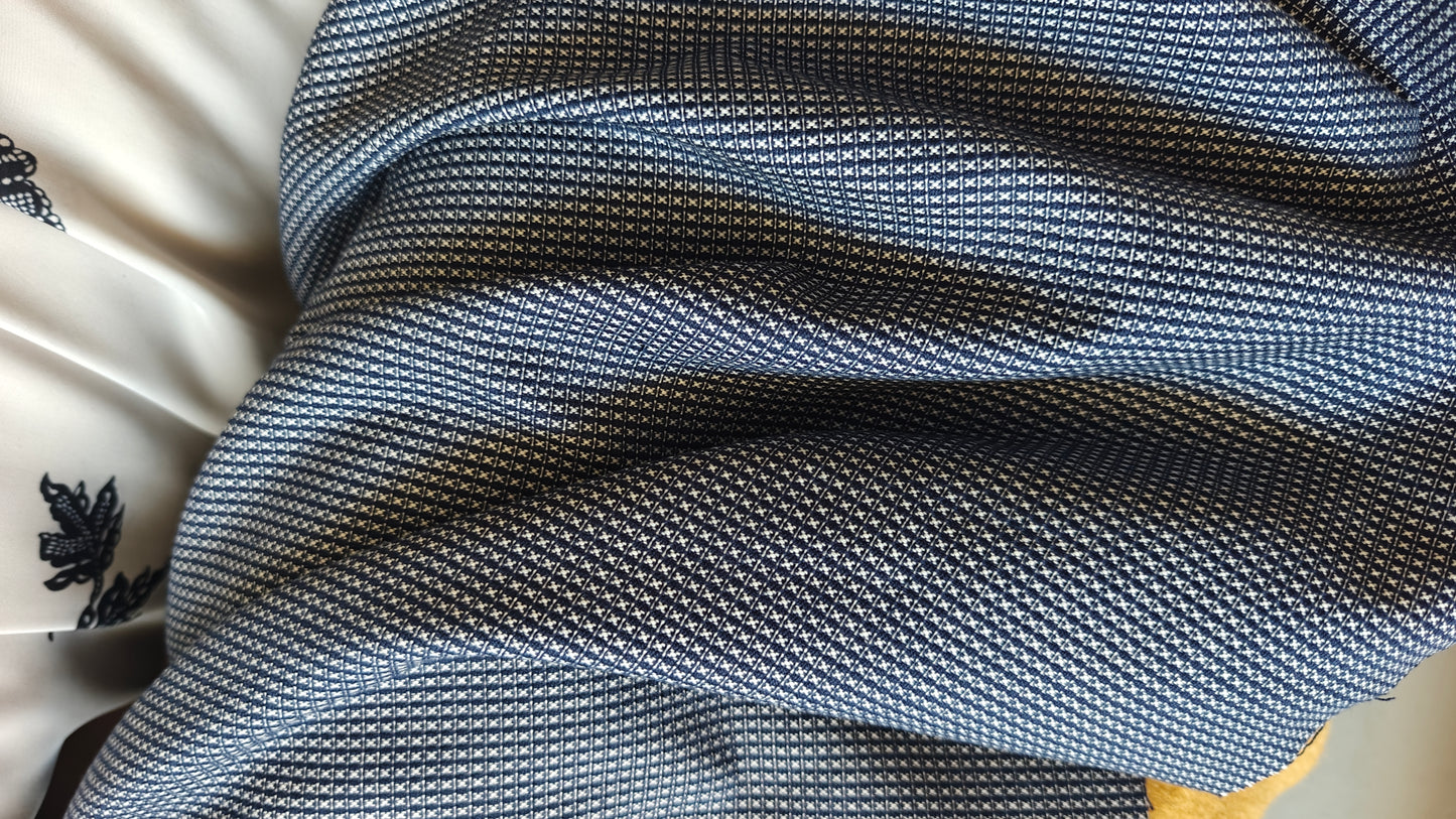 Lainage jacquard laine coton fluide souple