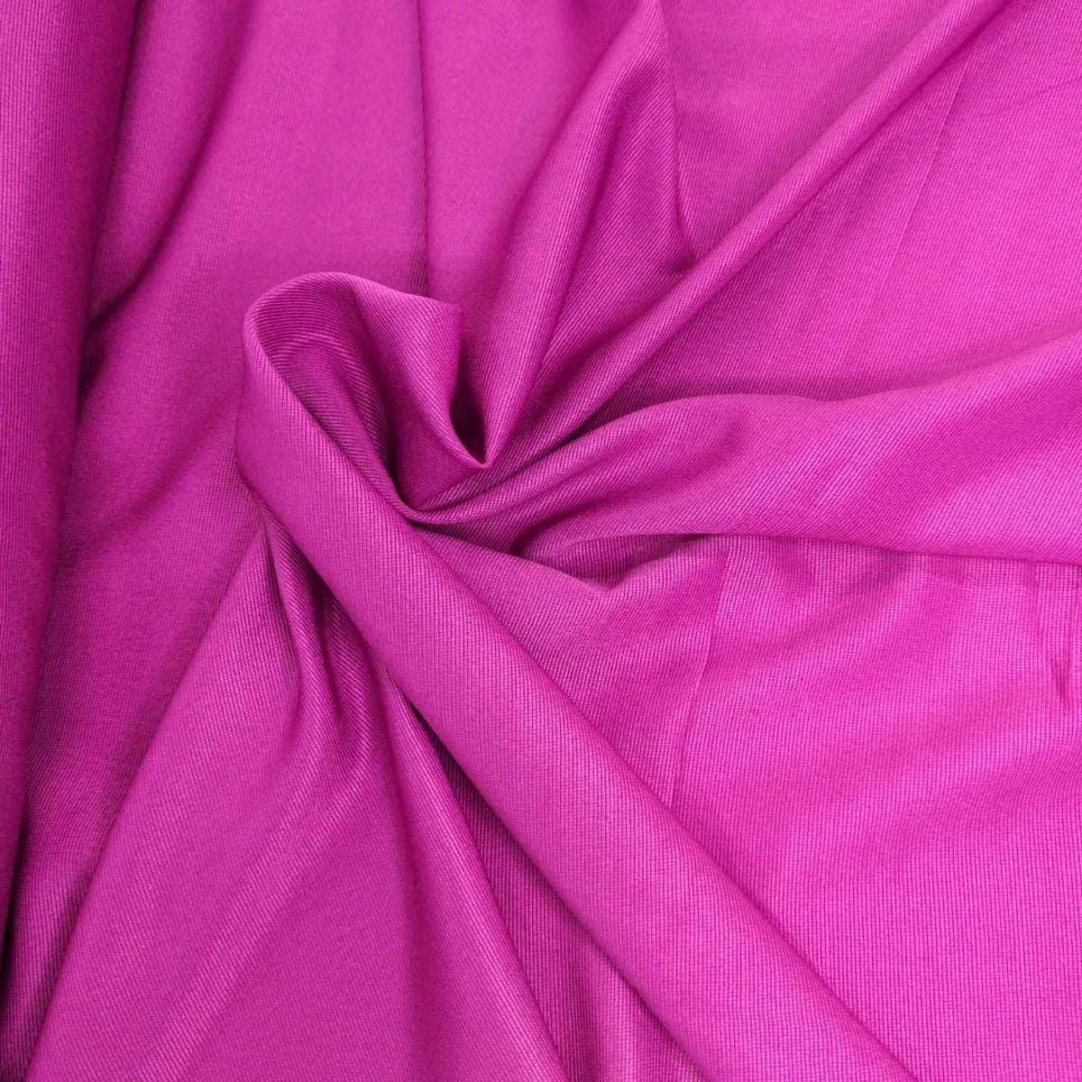 Détail texture — Jersey Côtelé Polyester Rose Fuchsia - Coupon 150x | Autour du Tissu Strasbourg