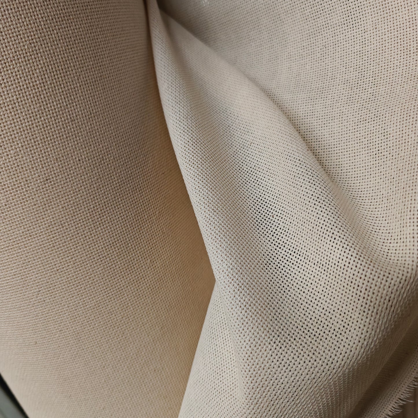 Tissu Coton Épais Français - Toile Armure Écru Vosges - au mètre 160cm