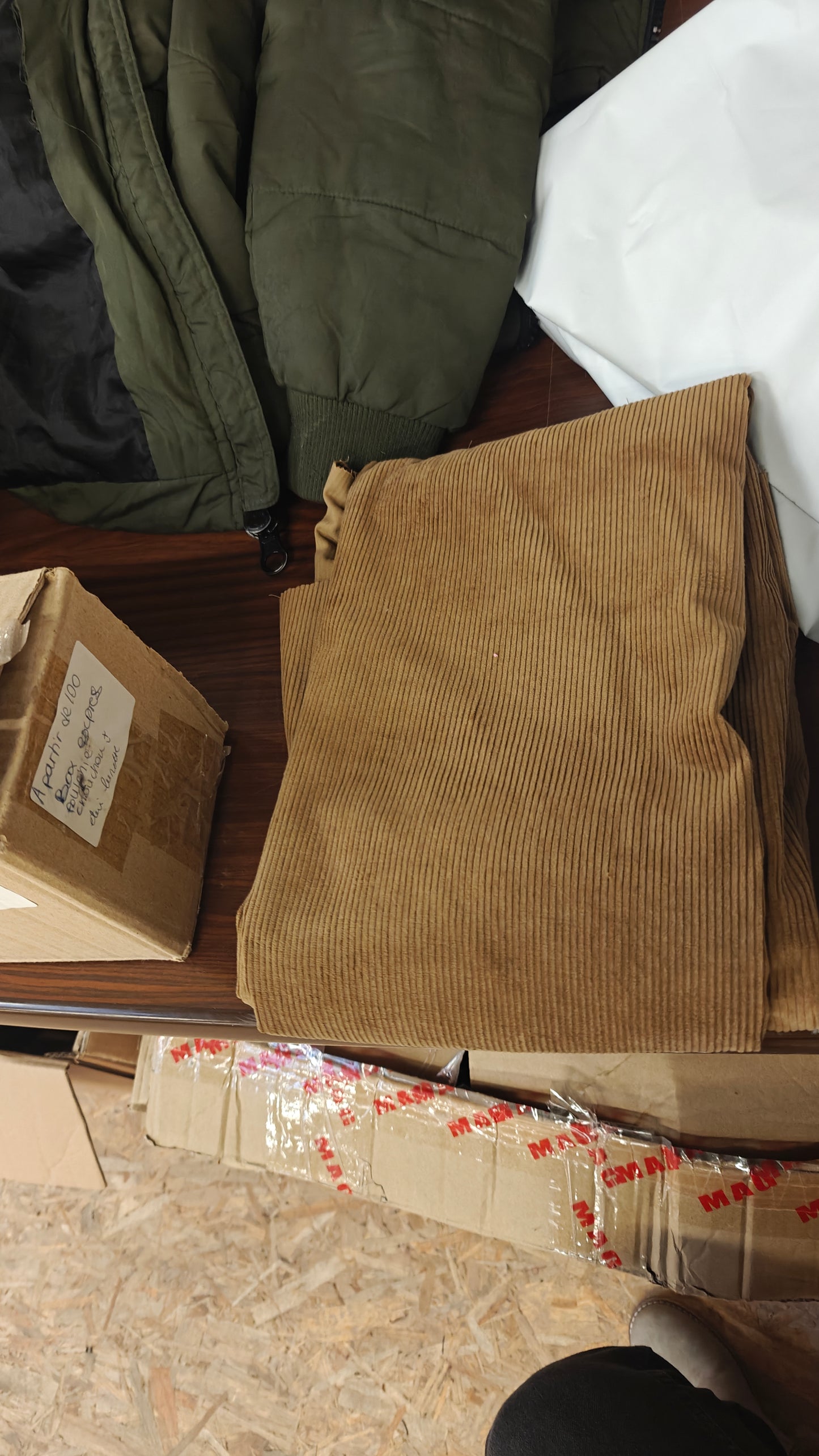 Velours Camel Côtelé au mètre