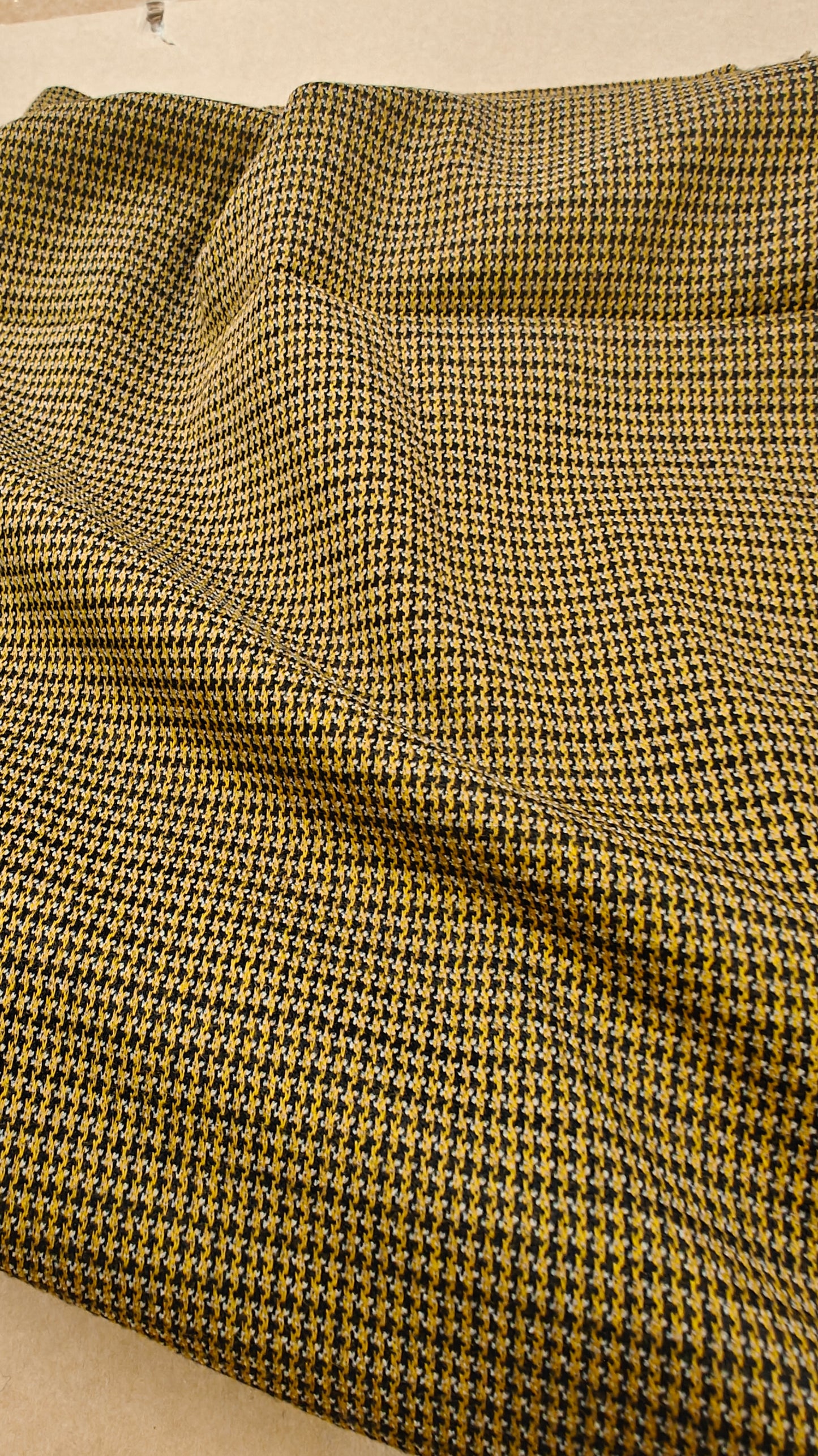 Détail jersey marron - Jersey Vintage Pied-de-Poule Marron 200x