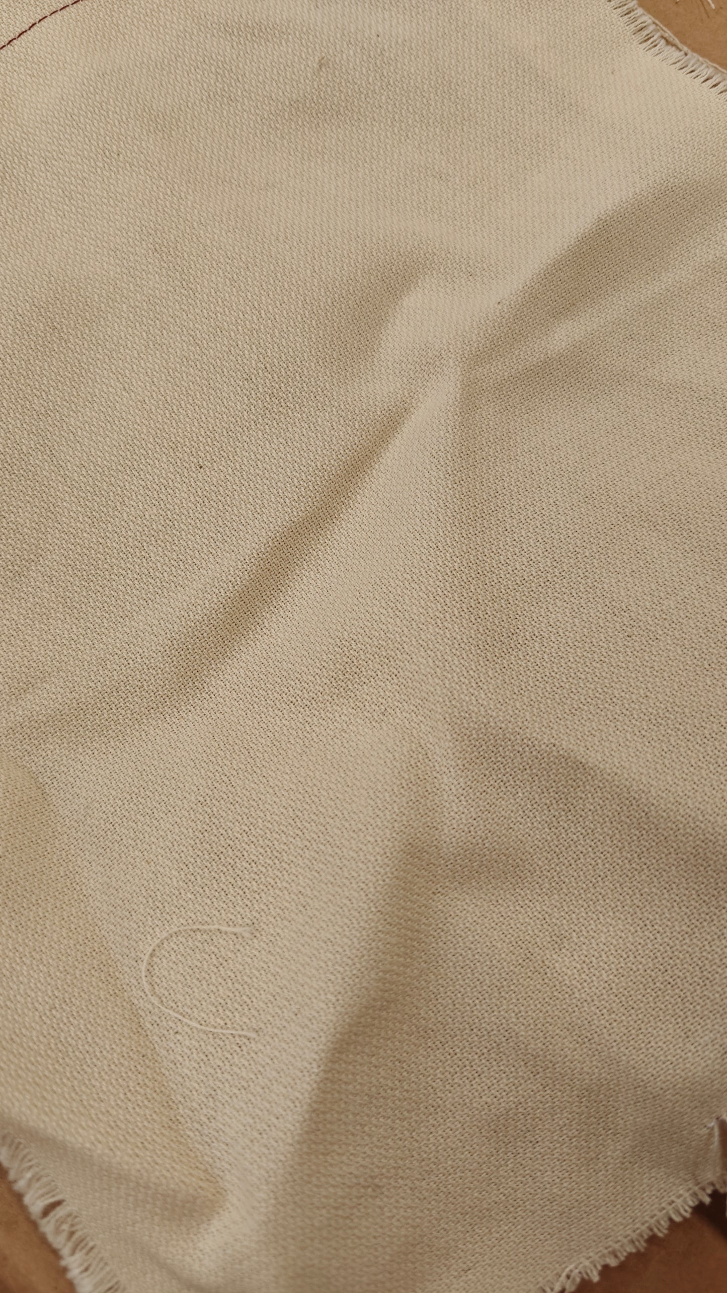 Toile Coton Bio Écru 225g/m² - Fabrication Vosges - Qualité Exceptionnelle - Laize 180cm au mètre