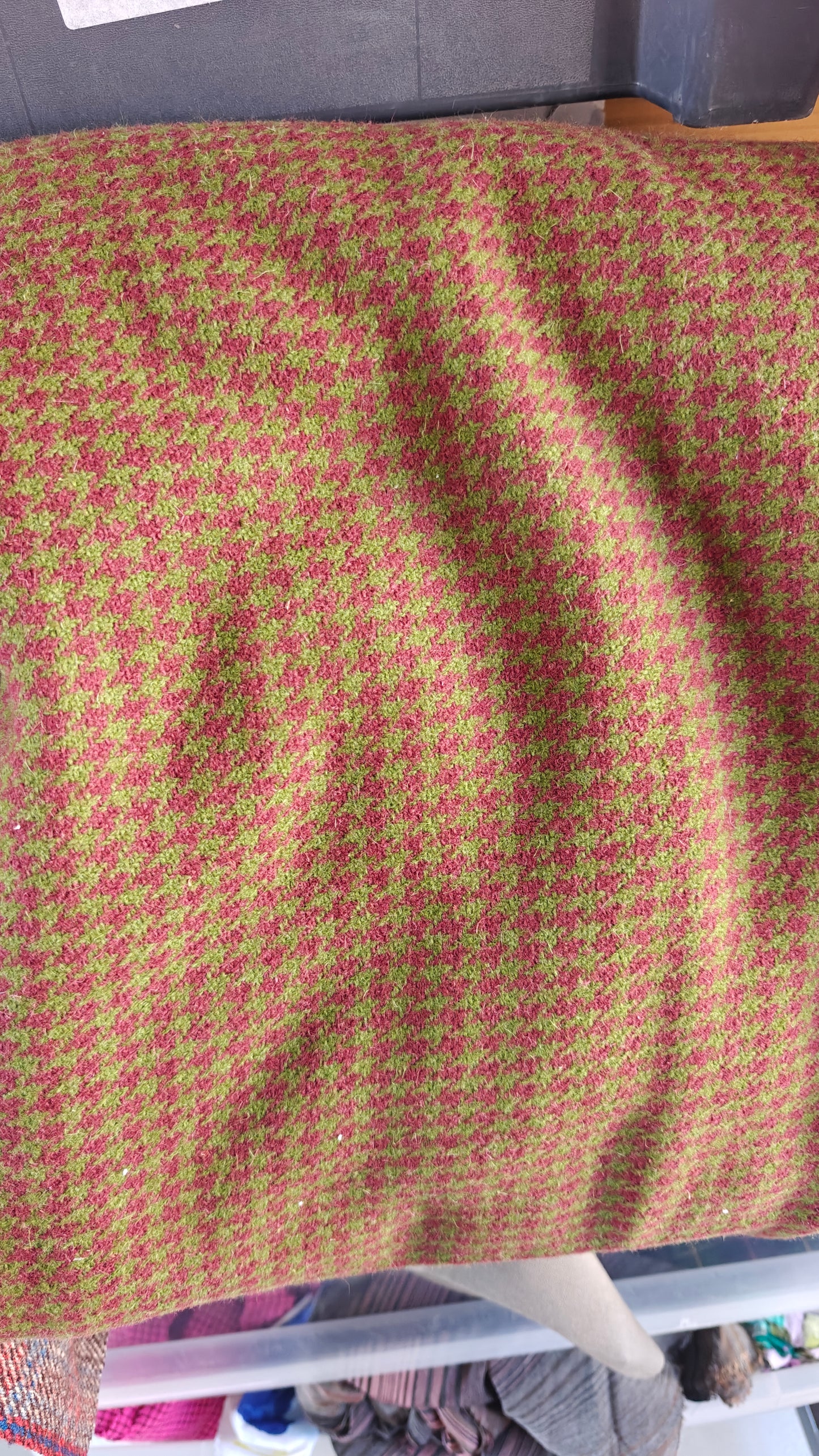 Lainage pied-de-poule tweed laine pure - coupon