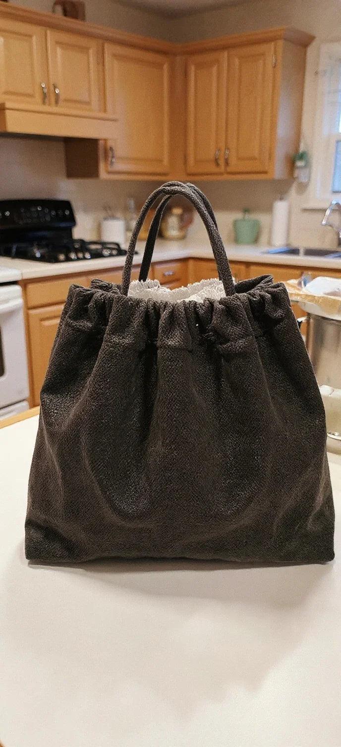 Toile Coton et lin chocolat 300x155 cm - Autour du Tissu