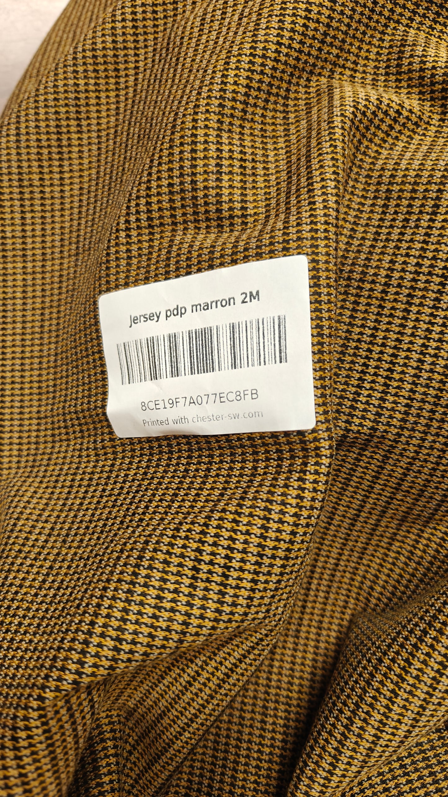 Détail matière jersey marron