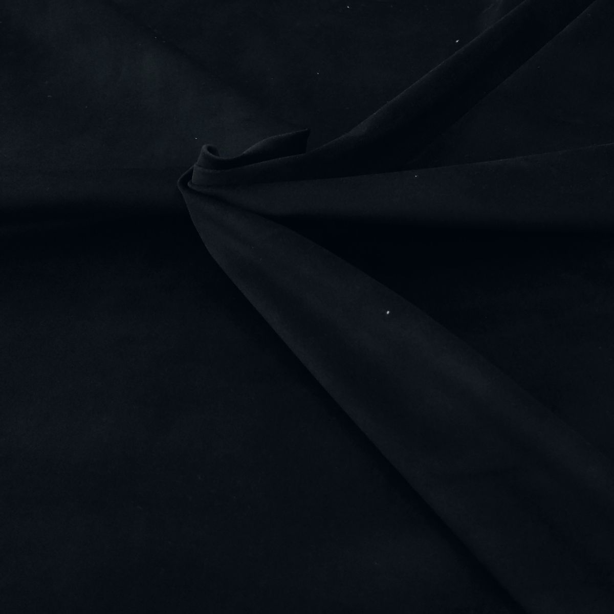 Velours rasé noir idéal pour Veste, Banane 150x145cm