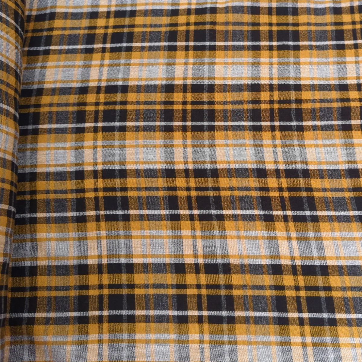Coupon fluide souple chaud Carreaux jaune et noir