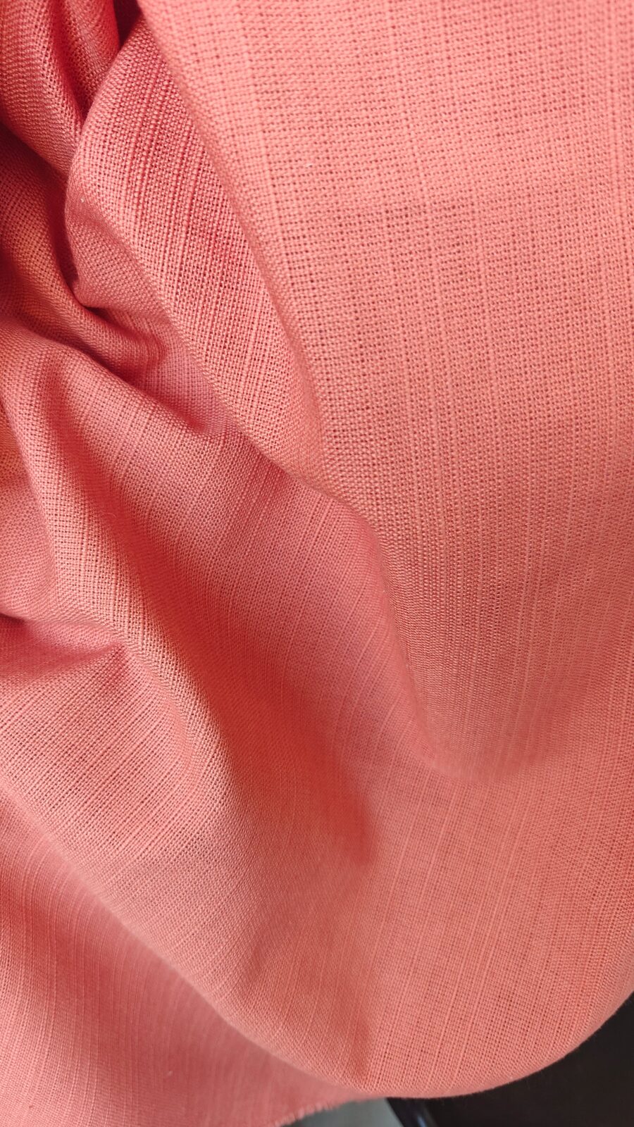 Toile coton texturee terracota - vue 2