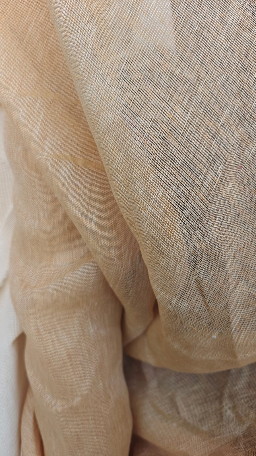 Voile 100% lin sable coupon - vue 2